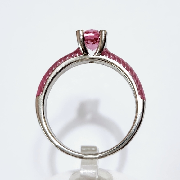 1.25 ct Pink topaz silver ring New - Picture 7 of 13